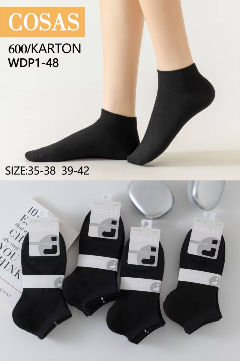 Skarpety damskie Roz 35-42, 1 kolor Paczka 40 szt